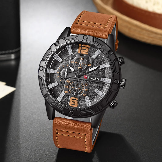 Top Brand Watch For Men Fashion Watches Leather Strap Wristwatch
