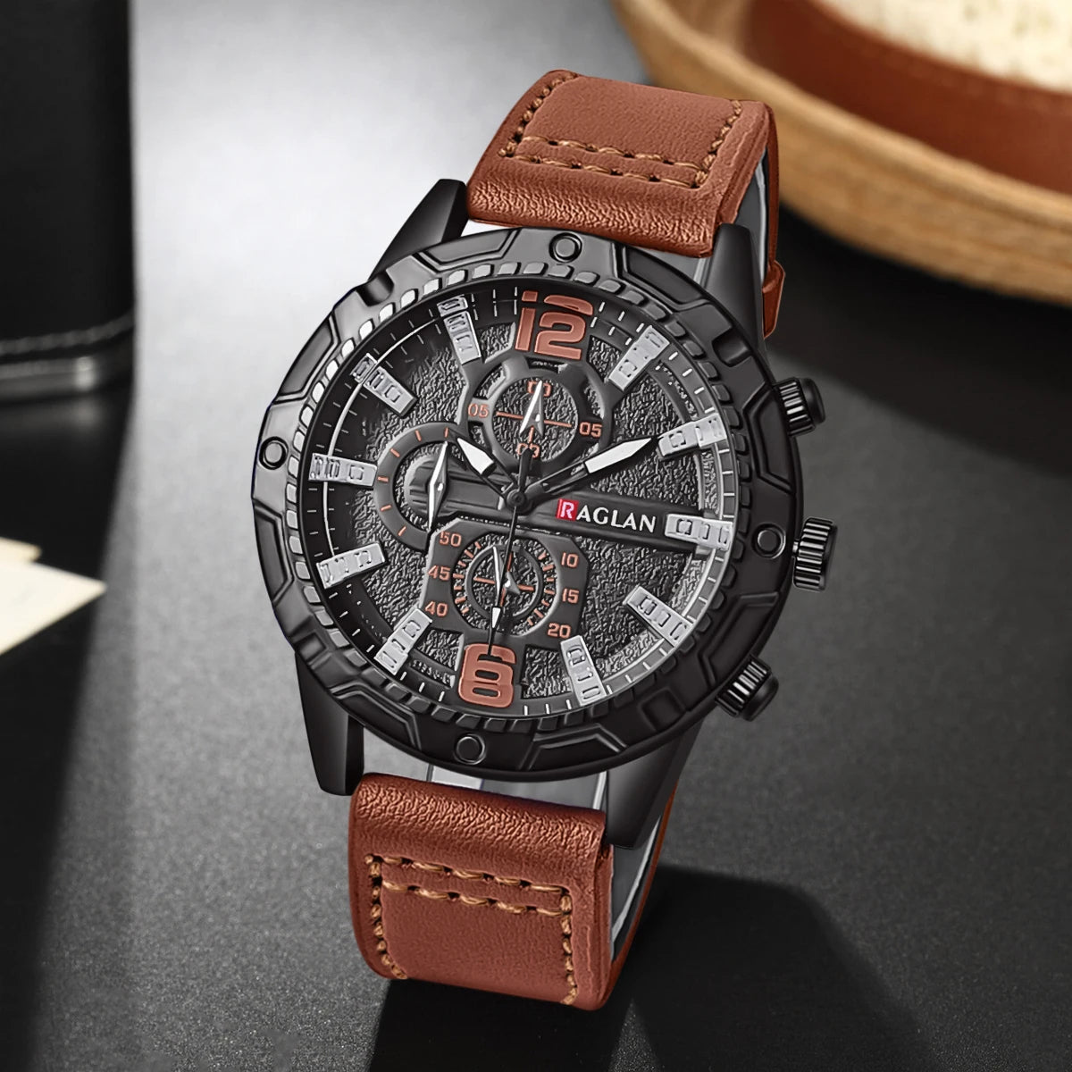 Top Brand Watch For Men Fashion Watches Leather Strap Wristwatch