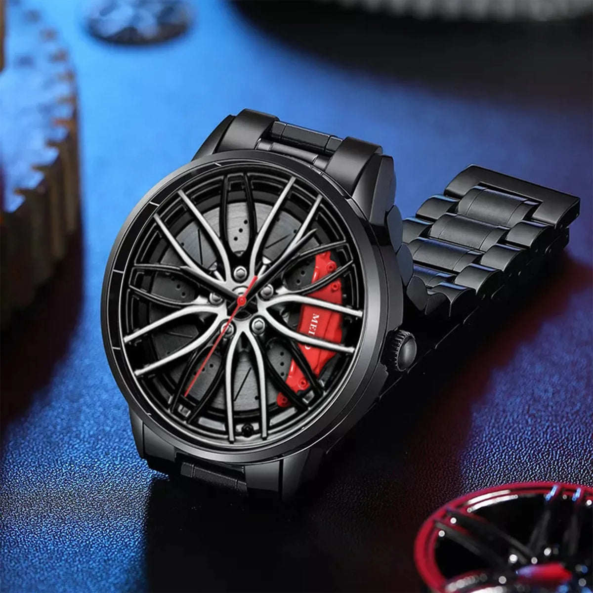 Sports Watches With Car Wheel Rim Hub Design