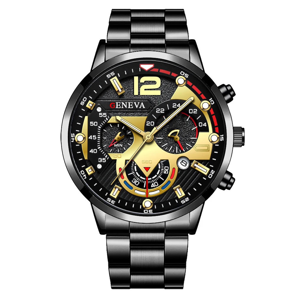 Fashion Watches Stainless Steel Band Analog Quartz Wristwatch