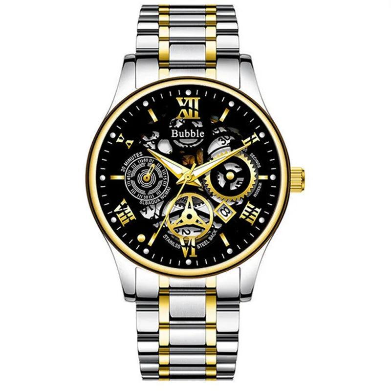 High End Luxury Versatile Quartz Wristwatches Waterproof Roman Hollow Watch