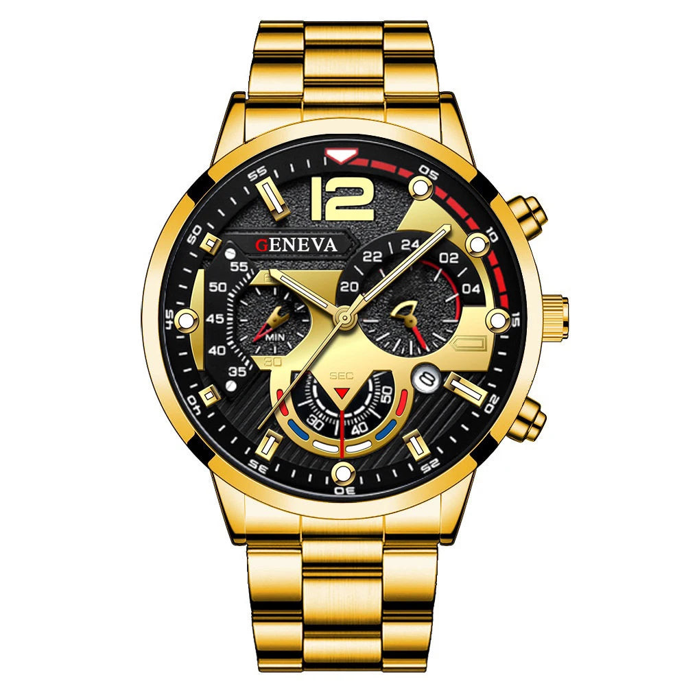 Fashion Watches Stainless Steel Band Analog Quartz Wristwatch