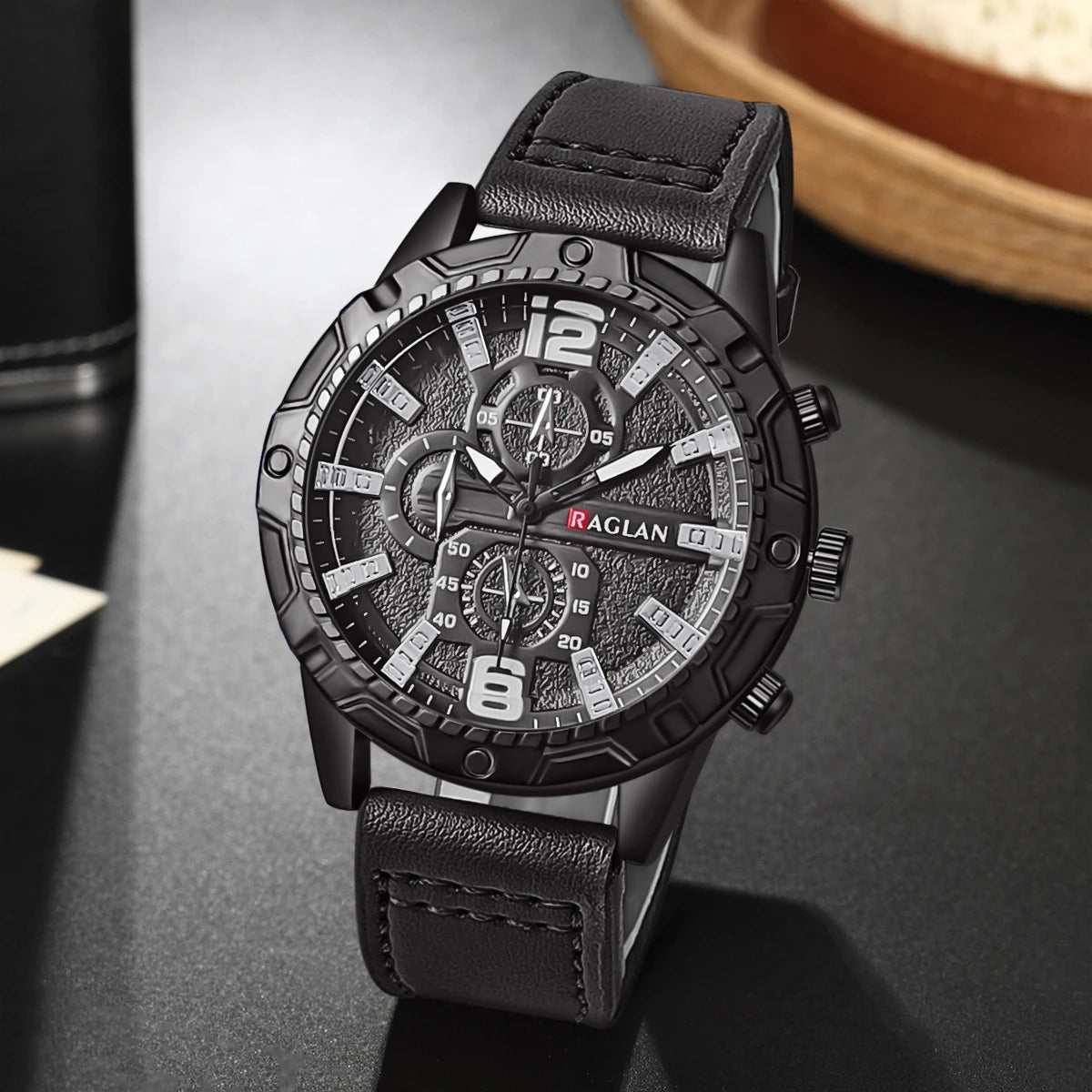 Top Brand Watch For Men Fashion Watches Leather Strap Wristwatch