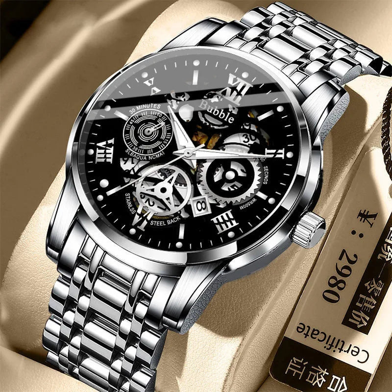 High End Luxury Versatile Quartz Wristwatches Waterproof Roman Hollow Watch