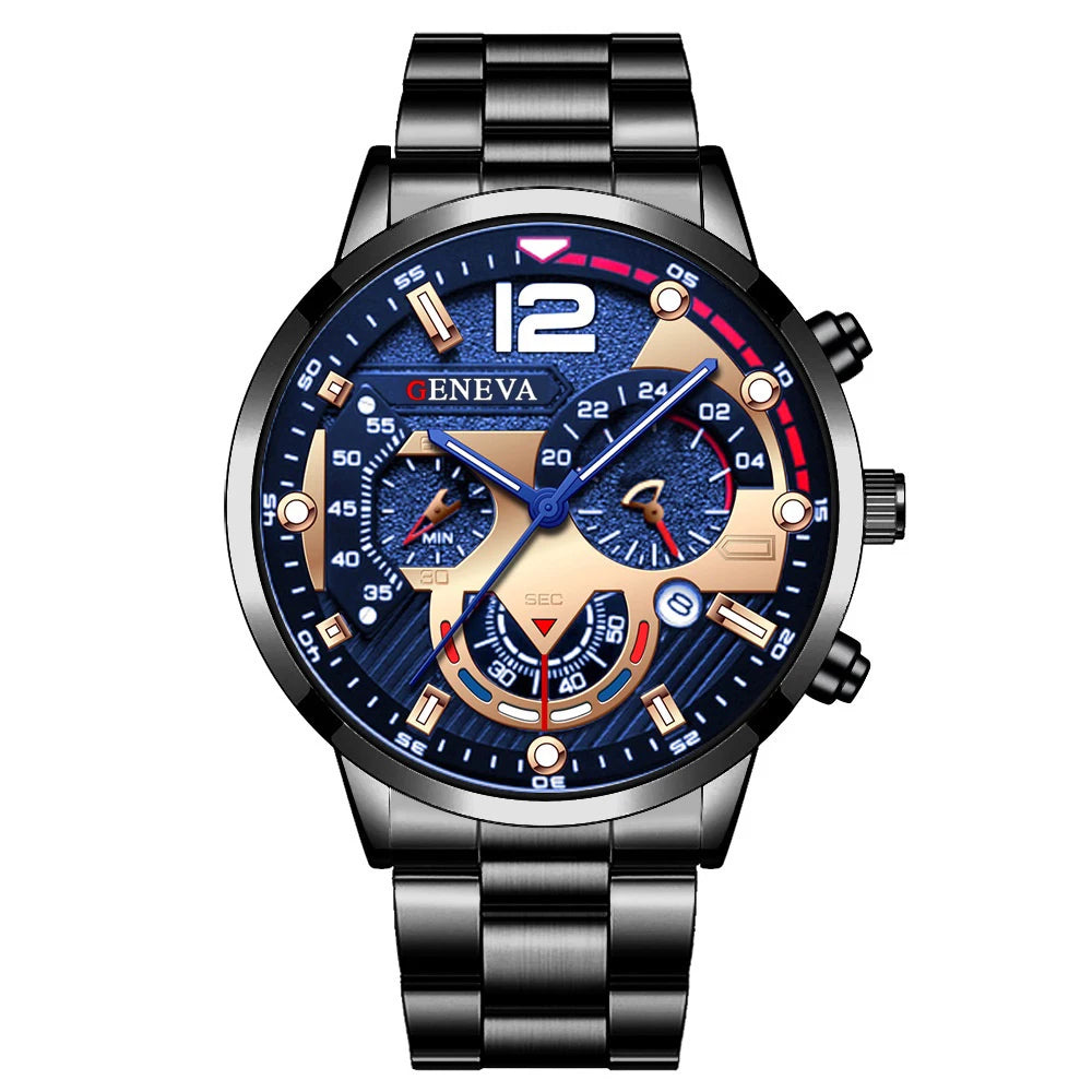 Fashion Watches Stainless Steel Band Analog Quartz Wristwatch