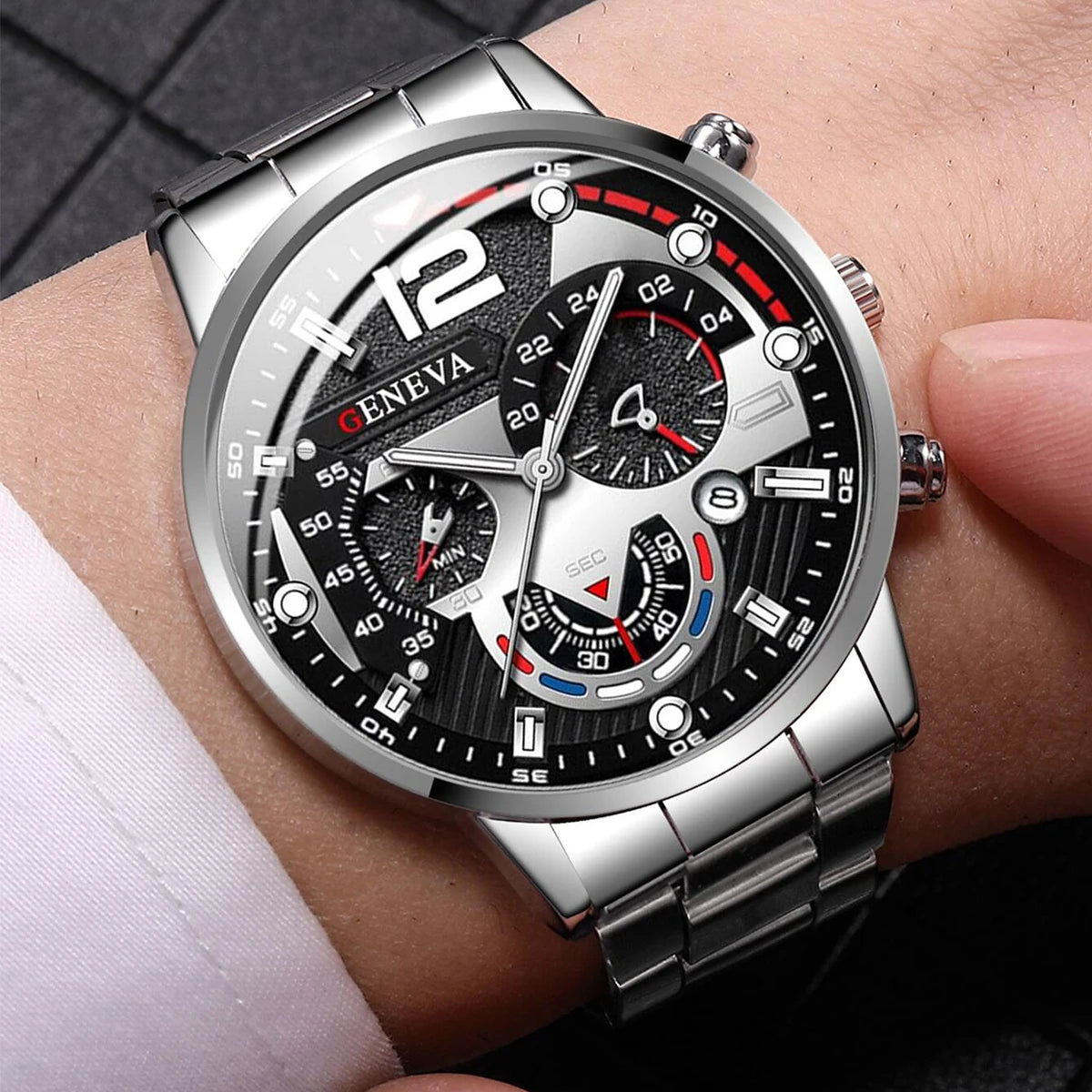 Fashion Watches Stainless Steel Band Analog Quartz Wristwatch