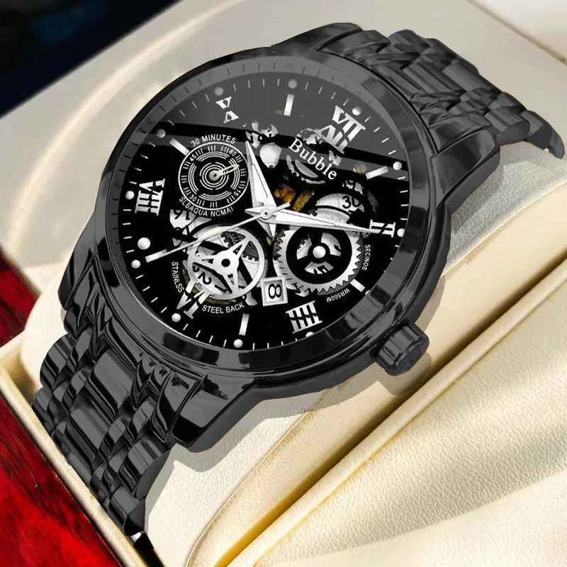 High End Luxury Versatile Quartz Wristwatches Waterproof Roman Hollow Watch