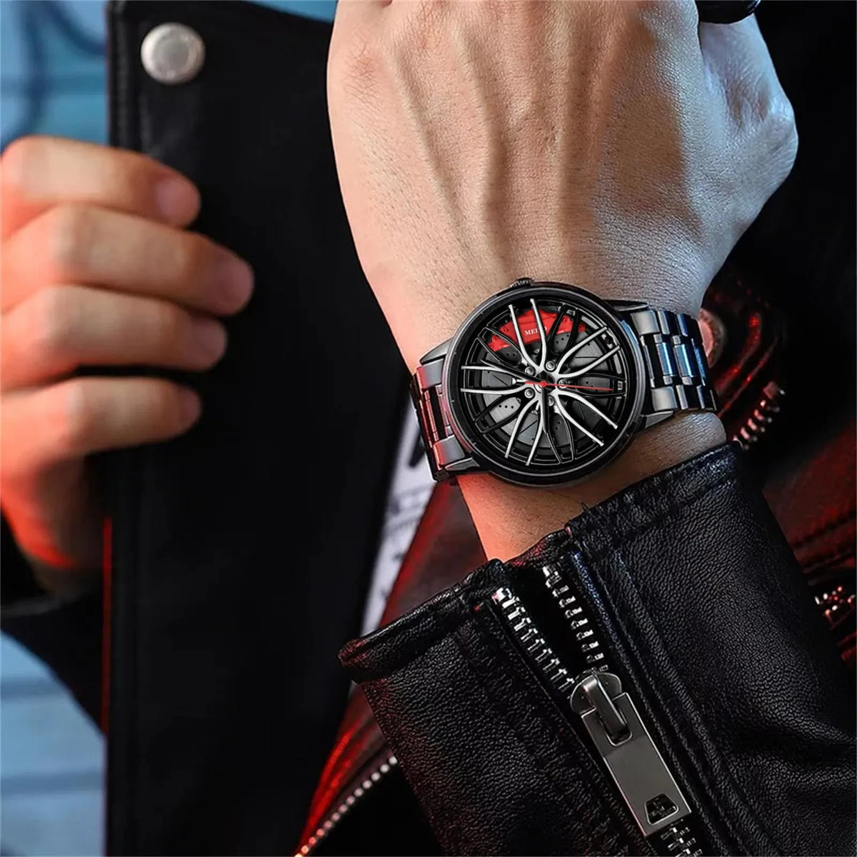 Sports Watches With Car Wheel Rim Hub Design