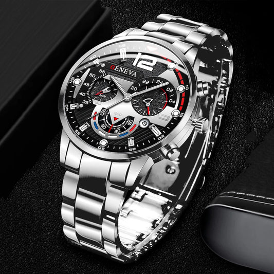 Fashion Watches Stainless Steel Band Analog Quartz Wristwatch